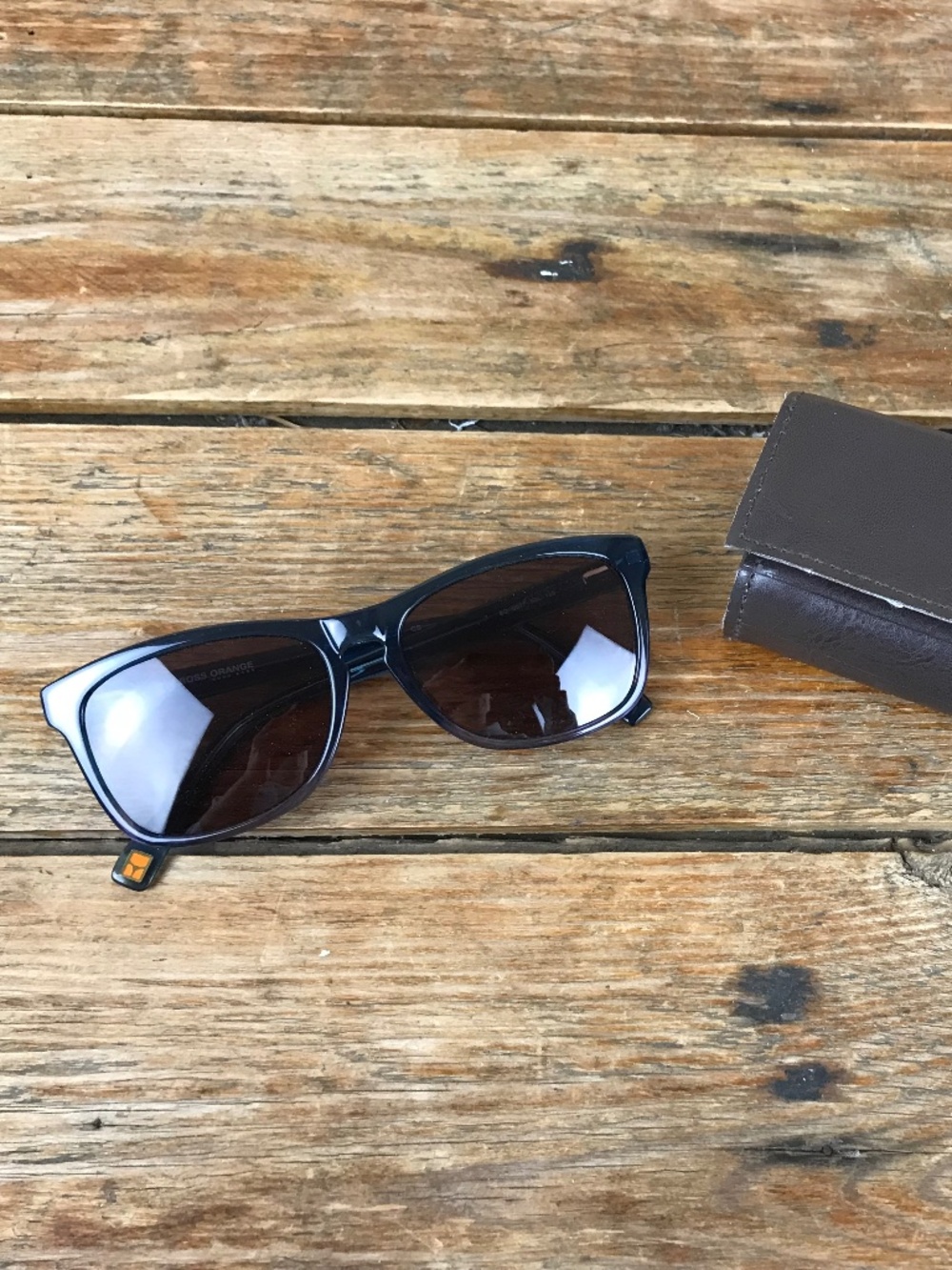 Hugo Boss Orange BO 0077 S3L Blue Sunglasses 135mm 5" w/Case & Cloth